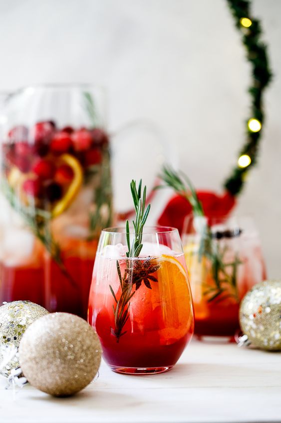 Christmas Cranberry Sangria for the party season. 
